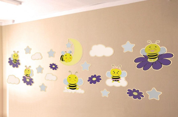 Комплект декораций для стен "Пчелки"