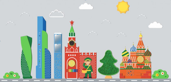 Комплект декоративно-развивающих панелей "Москва - Кремль"