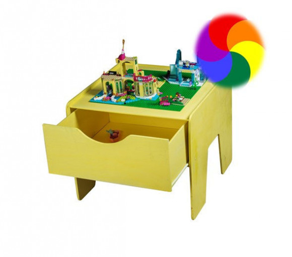 Лего-стол "Кубик 2"(цветной)